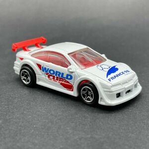 Matchbox World Cup Soccer Opel Calibra Car White Diecast 1/60 France '98 Loose